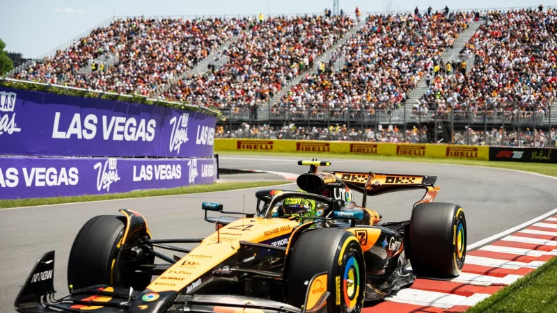 Der WM-Zweite Norris auf dem Kurs in Kanada. - © Christopher Katsarov/The Canadian Press/AP/dpa