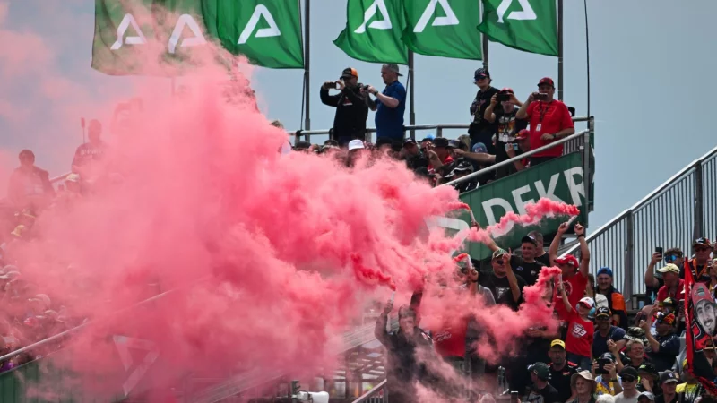 Erneut wurde auf dem Sachsenring ein Zuschauerrekord aufgestellt. - &copy; Robert Michael/dpa