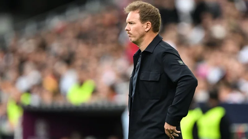 Nagelsmann sah die nächste Niederlage seines Teams. - © Federico Gambarini/dpa