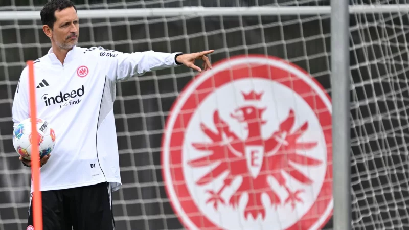 Verfolgt mit der Eintracht in dieser Saison hohe Ziele: Trainer Dino Toppm&ouml;ller. - &copy; Arne Dedert/dpa