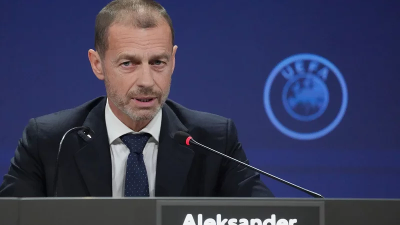 Dass europ&auml;ische Liga-Clubs ihre Spiele auf anderen Kontinenten austragen, will UEFA-Pr&auml;sident Aleksandar Ceferin nur im Ausnahmefall akzeptieren. (Archivbild) - &copy; Darko Vojinovic/AP/dpa