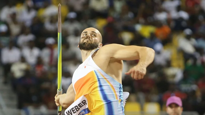Julian Weber warf in Br&uuml;ssel dicht an die 90 Meter heran. - &copy; Hussein Sayed/AP/dpa