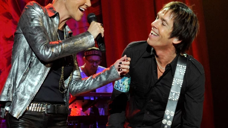 Sie waren ein eingeschworenes Team und wurden weltweit gefeiert: Marie Frederiksson und Per Gessle (Archivbild). - © Frank Leonhardt/dpa