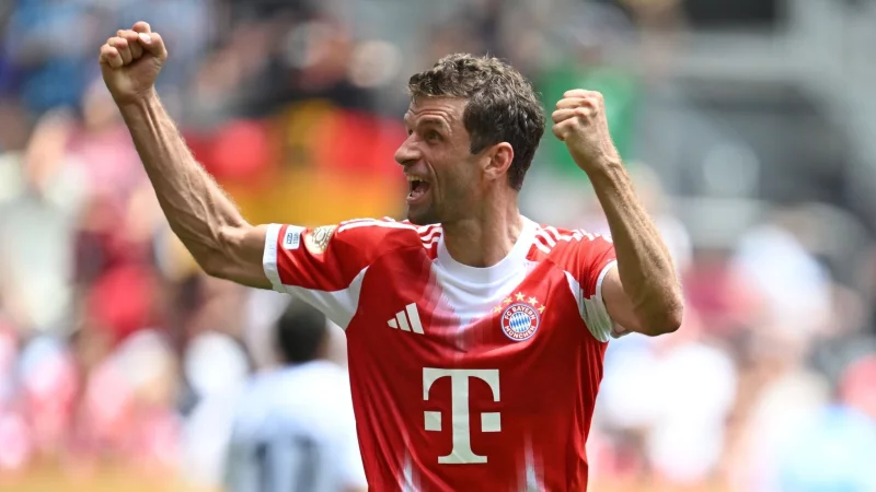 Jubelt in Cincinnati: Thomas Müller. - © Sven Hoppe/dpa