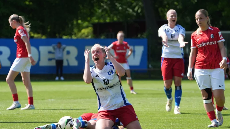 Hamburgs Sarah St&ouml;ckmann im Spiel gegen den SC Freiburg II. - &copy; Marcus Brandt/dpa
