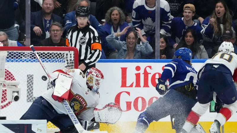 Fünf Tore für die Toronto Maple Leafs waren zu viel für den Titelverteidiger. - © Nathan Denette/The Canadian Press/AP/dpa