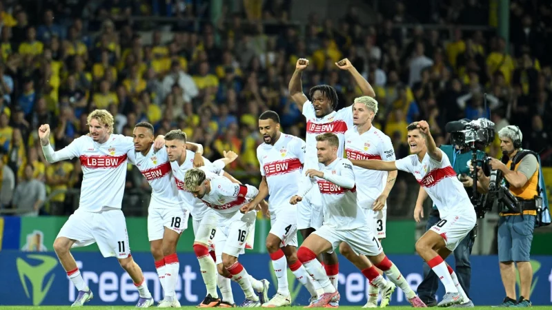 Jubel beim VfB Stuttgart. - © Swen Pförtner/dpa