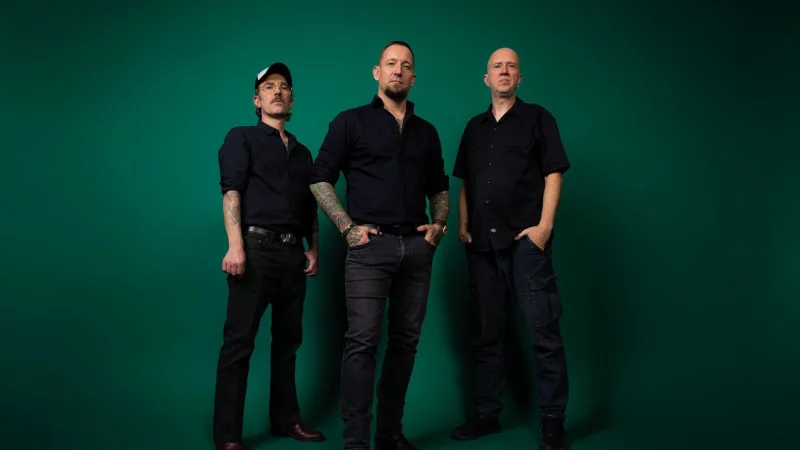 Die Band Volbeat (undatierte Aufnahme). Das Album «God of Angels Trust» erscheint am 06.06.2025. - © Brittany Bowman/Universal Music/dpa