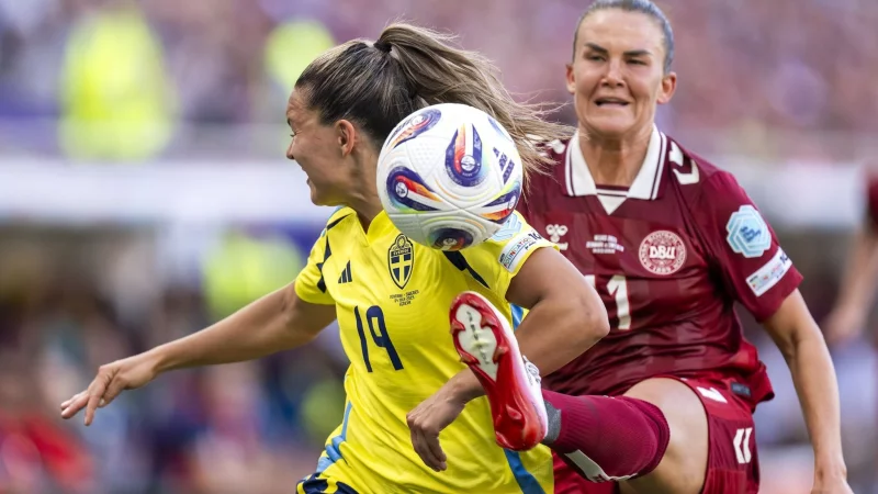 D&auml;nemark und Katrine Veje hart bedr&auml;ngt - &copy; Martial Trezzini/KEYSTONE/dpa