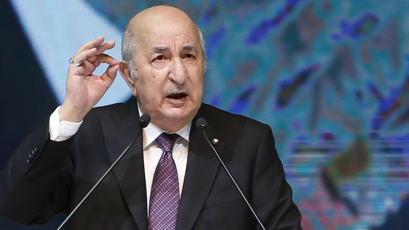 Algeriens Pr&auml;sident Abdelmadjid Tebboune reagierte betroffen. - &copy; STR/AP/dpa