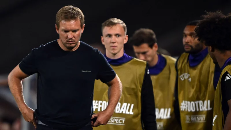 Die DFB-Elf rutscht nach der Niederlage in der Slowakei in der Weltrangliste ab. - &copy; Federico Gambarini/dpa