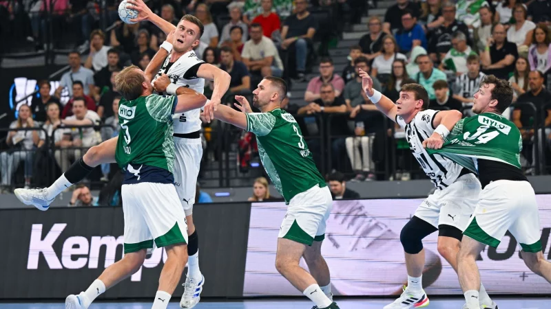 Die F&uuml;chse Berlin haben im Duell mit dem THW Kiel zum zweiten Mal den Supercup gewonnen. - &copy; Sven Hoppe/dpa