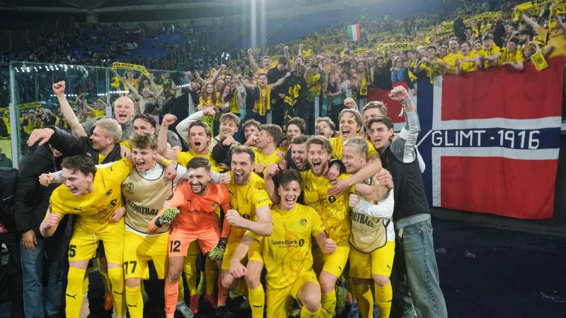 Das &Uuml;berraschungsteam in der Europa League: Der FK Bod&ouml;/Glimt. - &copy; Antonio Balasco/LiveMedia-IPA/ZUMA Press Wire/dpa