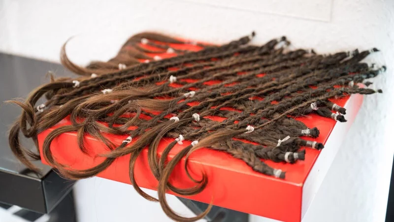 Gesundes, langes Haar kann gespendet werden, etwa an eine Organisation, die daraus Per&uuml;cken f&uuml;r Menschen herstellt, die krankheitsbedingt ihre Haare verloren haben. - &copy; Oliver Dietze/dpa/dpa-tmn