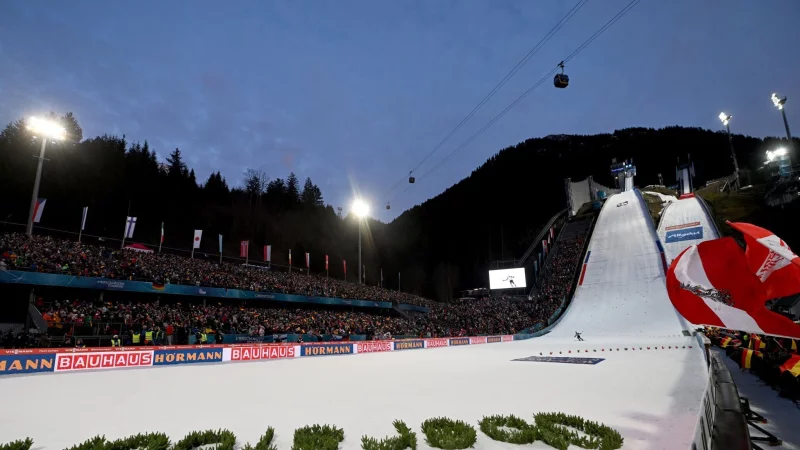 Finden in der Oberstdorfer Skisprung-Arena 2031 wieder Weltmeisterschaften statt? - &copy; Angelika Warmuth/dpa