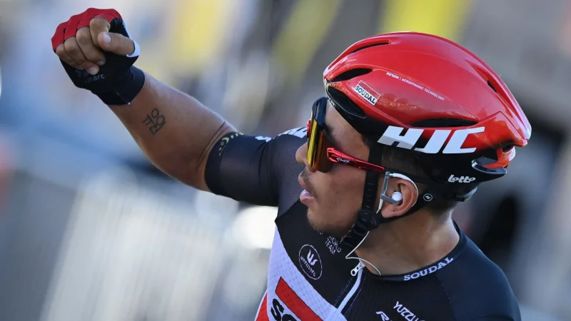 Caleb Ewan gewann 2020 f&uuml;r das Team Lotto&ndash;Soudal die 11. Etappe der Tour de France. - &copy; David Stockman/BELGA/dpa