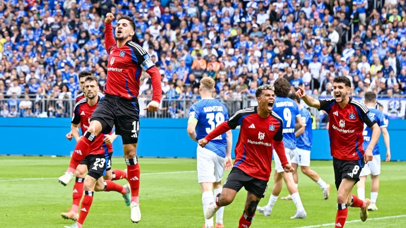 Der Hamburger SV steht dicht vor dem Aufstieg in die Fußball-Bundesliga. - © Uwe Anspach/dpa