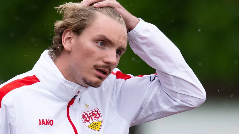 Nick Woltemade will zum FC Bayern - aber Stuttgart l&auml;sst ihn nicht. - &copy; Sven Hoppe/dpa