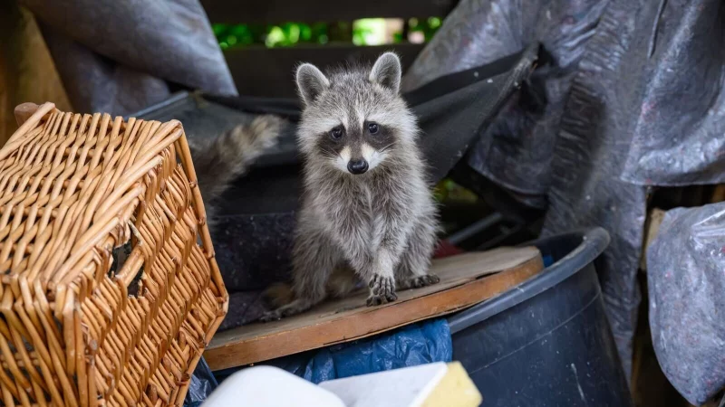 Waschb&auml;ren sind clever: Sie nutzen menschliche Siedlungen als Nahrungsquelle und Schlafplatz. - &copy; Patrick Pleul/dpa