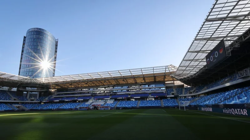 Hier wird gespielt: Blick ins Nationalstadion in Bratislava. - © Christian Charisius/dpa