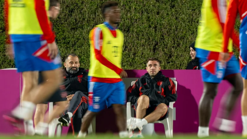 Marco Neppe war zehn Jahre f&uuml;r den FC Bayern aktiv - hier etwa beim Wintertrainingslager 2023 in Doha. (Archivfoto) - &copy; Peter Kneffel/dpa
