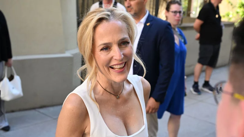 Gillian Anderson (&laquo;Akte X&raquo;) ist beim Filmfest M&uuml;nchen mit dem Ehrenpreis Cine Merit Award ausgezeichnet worden. - &copy; Felix H&ouml;rhager/dpa