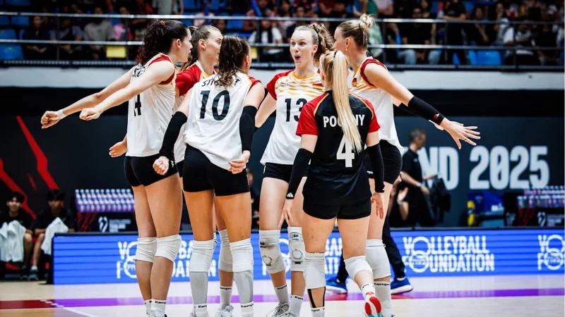 Die deutschen Frauen holten sich den zweiten Sieg. - © ---/Deutscher Volleyball-Verband /dpa