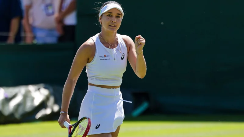 Eva Lys jubelt über einen erfolgreichen Auftakt. - © Frank Molter/dpa