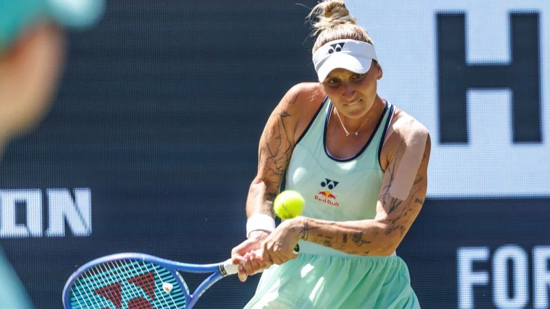 Schon in Wimbledon-Form: Berlin-Siegerin Marketa Vondrousova - &copy; Andreas Gora/dpa