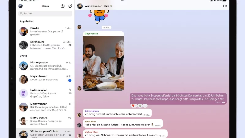 Soll Phishing-Attacken auffliegen lassen: Neu ist die Möglichkeit, auf einem Blick alle gemeinsamen Gruppen zu sehen, in denen man mit einem bestimmten Kontakt ist. - © Signal/dpa-tmn