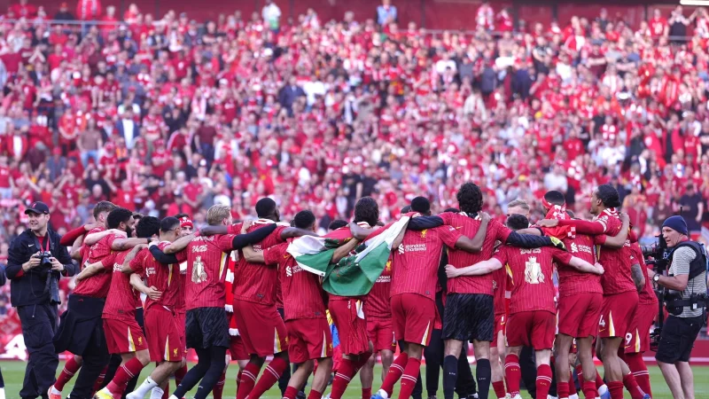 Der FC Liverpool ist seit Sonntag zum 20. Mal englischer Fußball-Meister. - © Peter Byrne/PA Wire/dpa