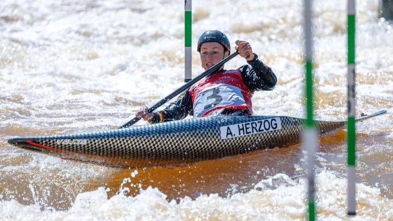 Andrea Herzog belegte beim Weltcup in Prag erneut den dritten Rang. - © Hendrik Schmidt/dpa