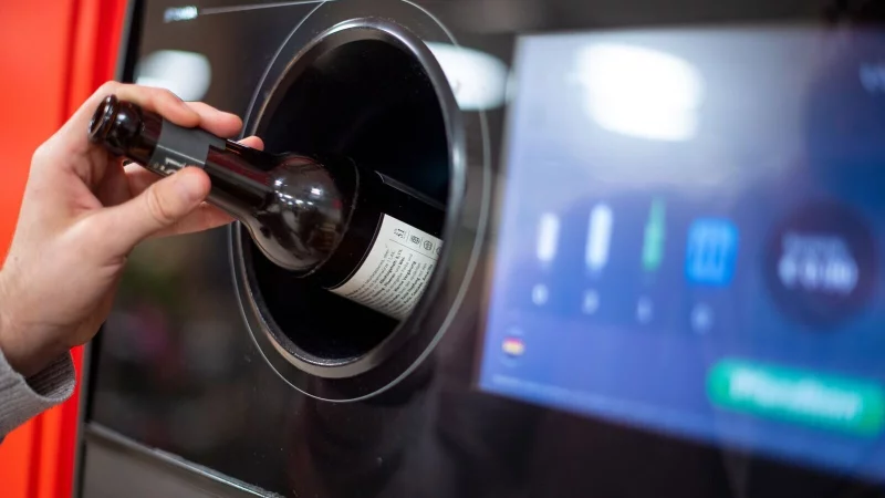 Schluckt der Automat die Flasche? Rund um die Leergut-Rücknahme gibt es immer wieder Ärger. - © Monika Skolimowska/dpa/dpa-tmn