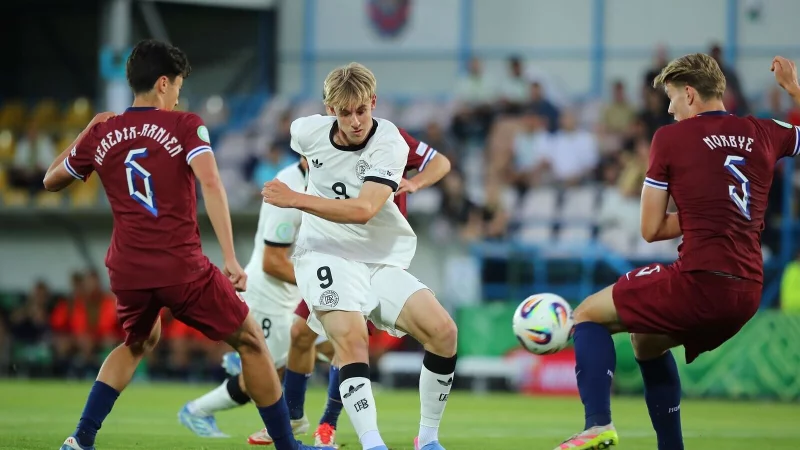 Die deutsche U19-Auswahl hat bei der EM das Halbfinale erreicht. - © Constantin Stefan/dpa