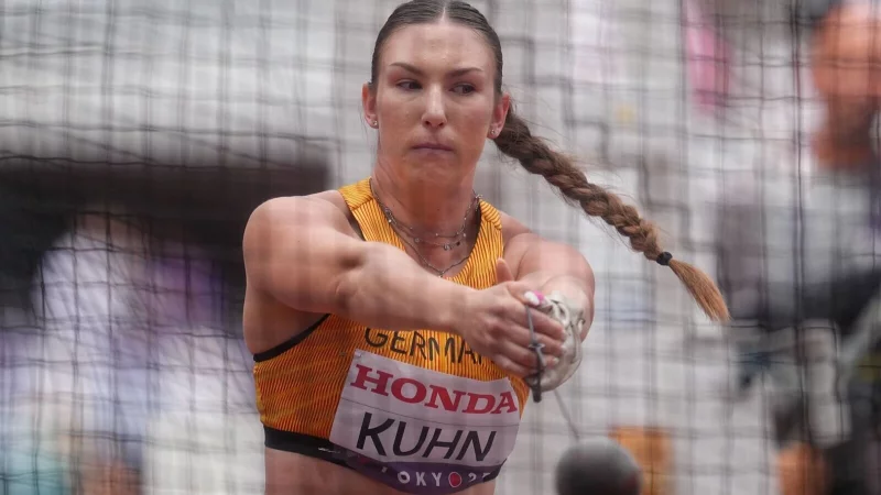 Im Hammerwurf-Finale: Aileen Kuhn. - &copy; Michael Kappeler/dpa