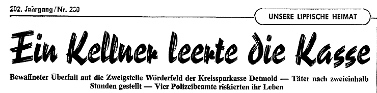 So titelte die LZ in ihrer Ausgabe vom 3. Oktober 1968. - © LZ-Archiv