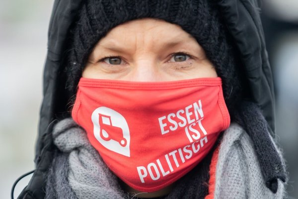 Demonstration für Agrarwende - © Foto: Christoph Soeder/dpa