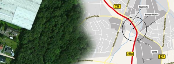 Ungefähr auf Höhe der heutigen Werrebrücke würde die B 239n nach den Vorstellungen des Landesbetriebs „Straßen.NRW" künftig nach unten abknicken und als kompletter Neubau in Richtung Ostwestfalenstraße führen. Die alte Bundesstraße würde dort dann abgebunden. - © Maren Brettmeier