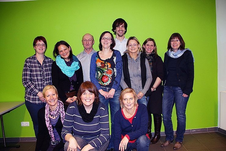 Stephanie Matysiok, Angela Grabs, Andreas Haber, Nathalie Bungart, Dirk Andreas Gröschell, Wiebke Wiesekopsieker, Sabine Menzel (hinten, von links), Kristin Kühne, Meike Fromm, Kirsten Reinmöller (vorne von links). - © Foto: Privat