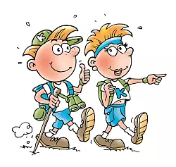 Haben die Flossen abgelegt: Kalle und Kallinchen waren zwei Kalletal-Maskottchen in Forellengestalt. Kerstin und Karl Gerd Striepecke haben nun Wanderer aus ihnen gemacht. - © Gemeinde Kalletal