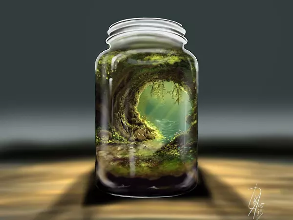 "Illusion im Glas" nennt Sandmann dieses Werk. - © Bildrechte: Sandmann