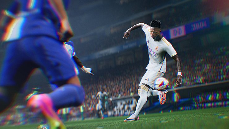 Dribbelkünstler wie Real Madrids Vinicius Junior können in "EA FC 24" mit ihren Fähigkeiten im Eins-gegen-Eins glänzen. - © EA