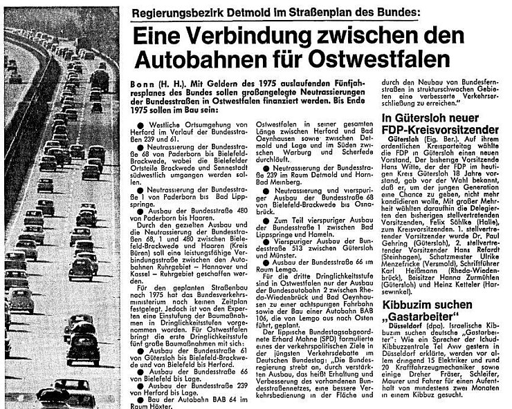 Die LZ beschreibt auf ihrer Seite "Zwischen Weser und Rhein" diverse Bauprojekte im Straßenbau: auch lippische wie die B 66 und die B 239 sind dabei. - © Lippische Landes-Zeitung