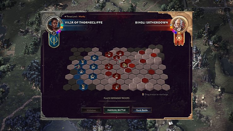 Vor dem Kampf können wir unsere Truppen an strategisch klugen Positionen aufstellen. Bogenschützen auf die Hügel! - © Coffee Stain