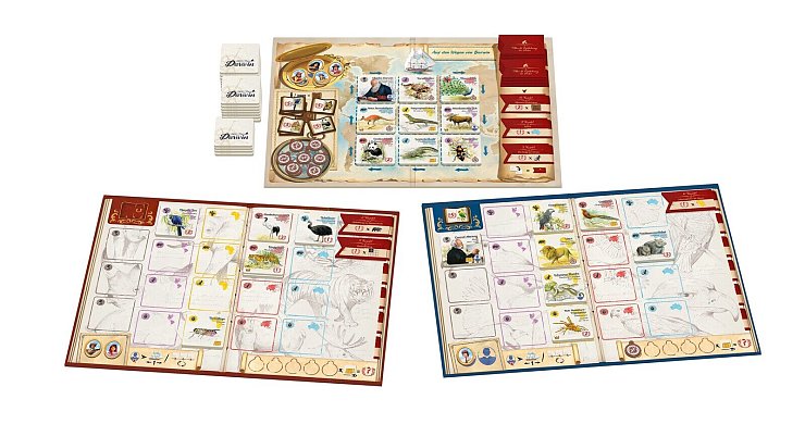 Das Spiel "Auf den Wegen von Darwin". - © Asmodee