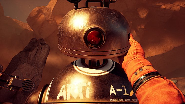 Liebevoll legen wir unsere Hand an die Metall-Wange dieses zauberhaften Roboters. Die automatisierten Gesellen begegnen uns immer wieder. Aber können wir ihnen trauen? - © 11 bit studios