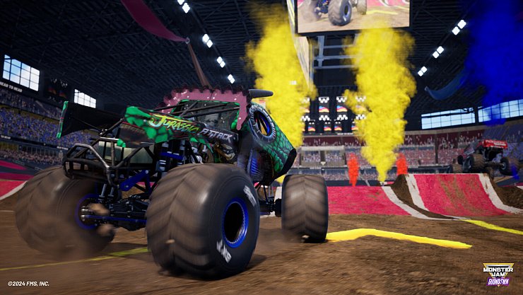 Stunts machen natürlich noch mehr Spaß, wenn es an allen Ecken und Enden ordentlich farbig britzelt. Mit der Unreal Enginge 5 sieht das unverschämt gut aus. - © Milestone