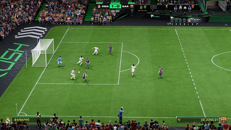 Weniger Spieler auf weniger Platz: Das ist der neue „Rush“-Modus. - © EA Sports
