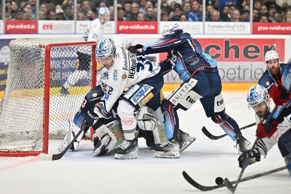 Packende Finalserie: Am Ende setzten sich die Dresdner Eislöwen knapp durch. - © Felix Kästle/dpa