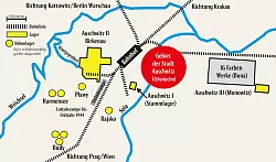 Umgebung von Auschwitz und die Lage in Europa - &copy; Wikipedia